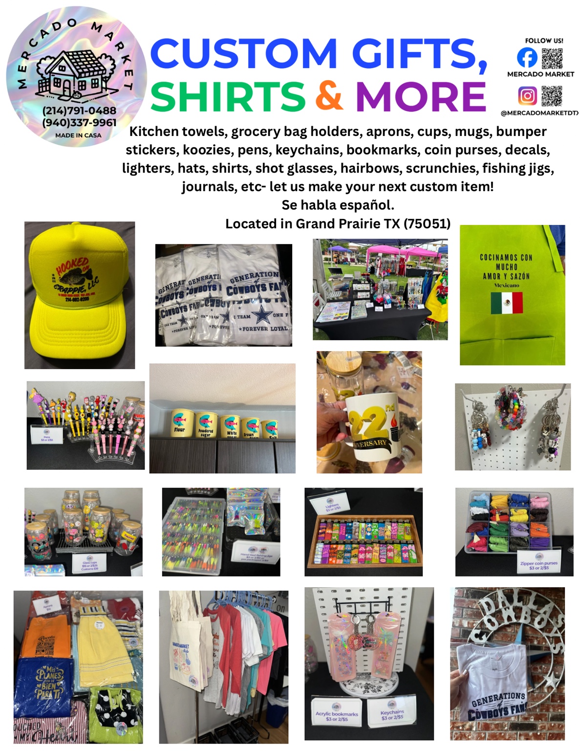 Mercado Market custom products